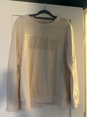 BRIDE Embroidered Crewneck Sweater - Cream